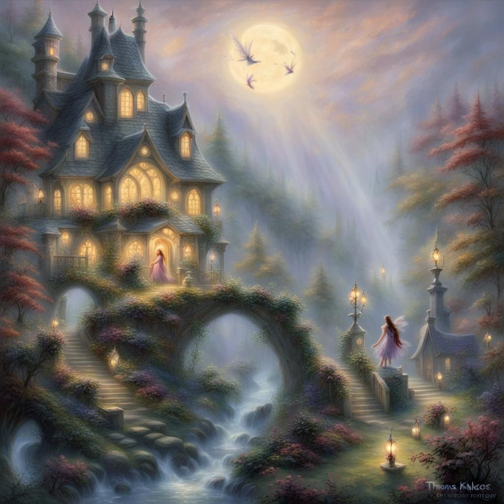 Ethereal Fairies Conjured in a Fantasy Landscape