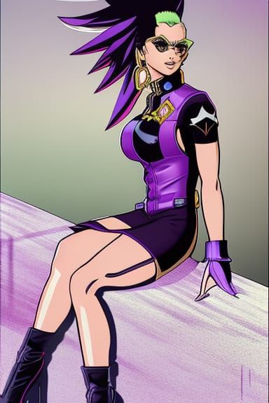 Anime Portrait: Gothic Rockstar Bodybuilder in Japanese Art ...