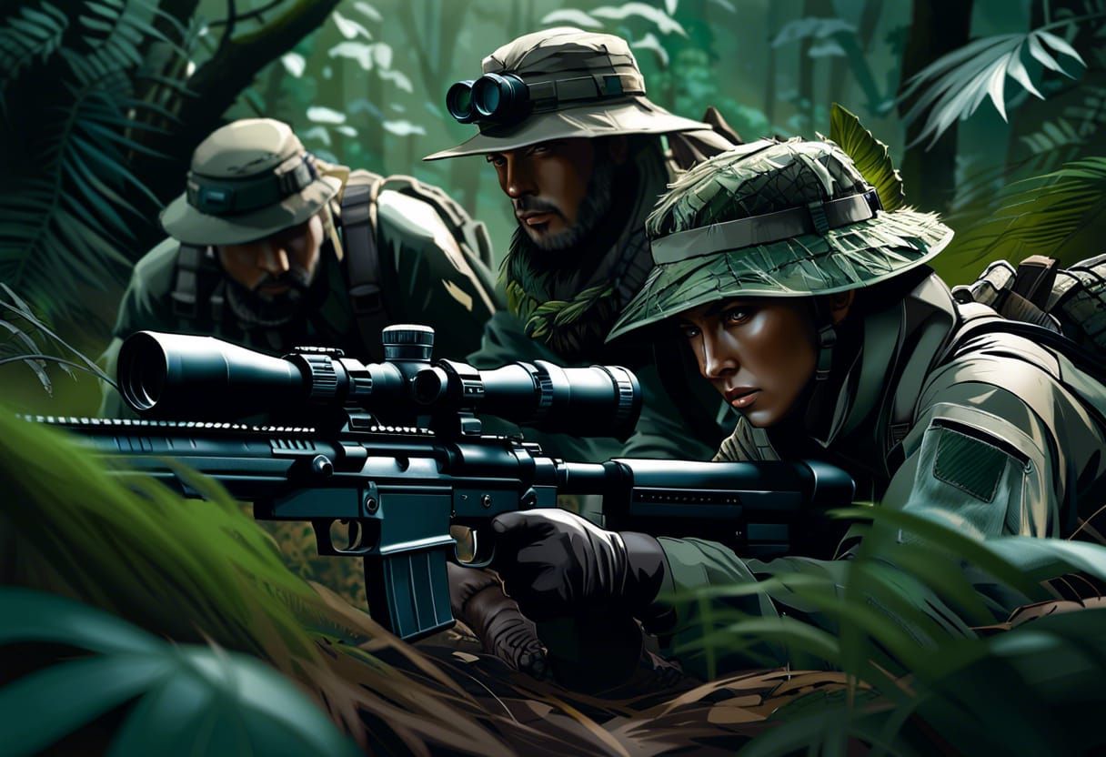 Lady Sniper! Team work in action.