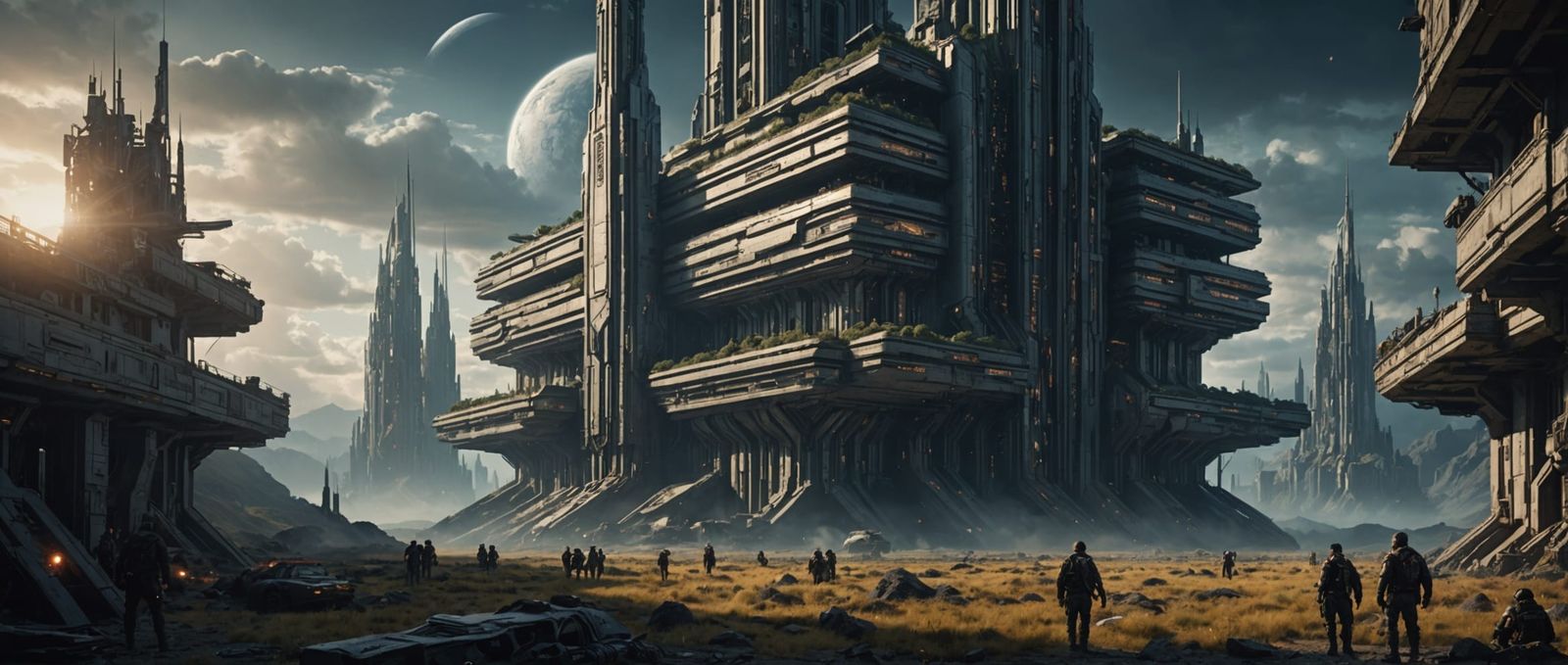 Epic Sci-Fi Creation: Dramatic Digital Matte Painting
