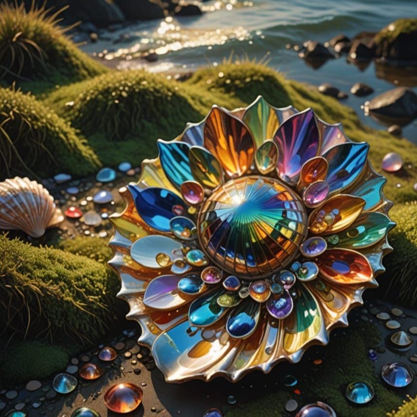 Mythical Mermaid Rises from Pearl Shell