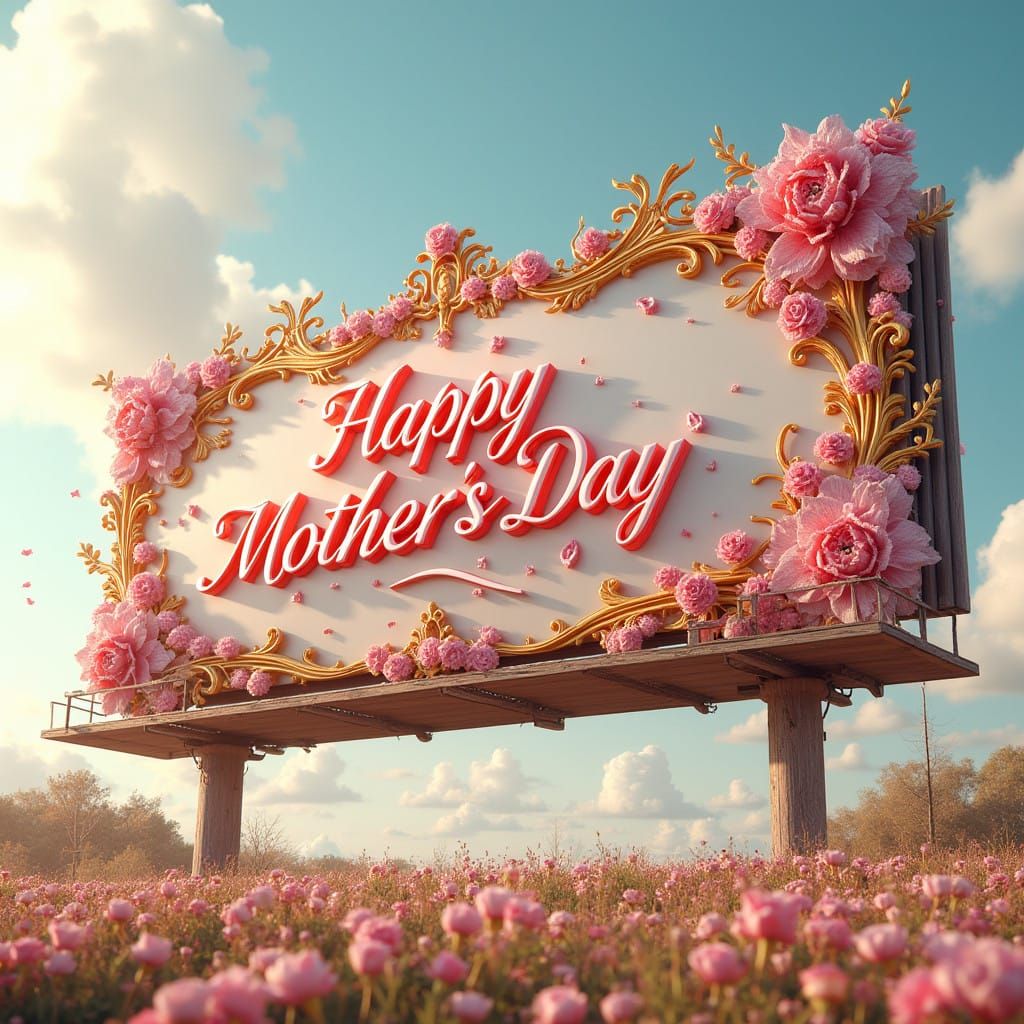 Whimsical Billboard Celebrates Mother's Day in Fantasy Style