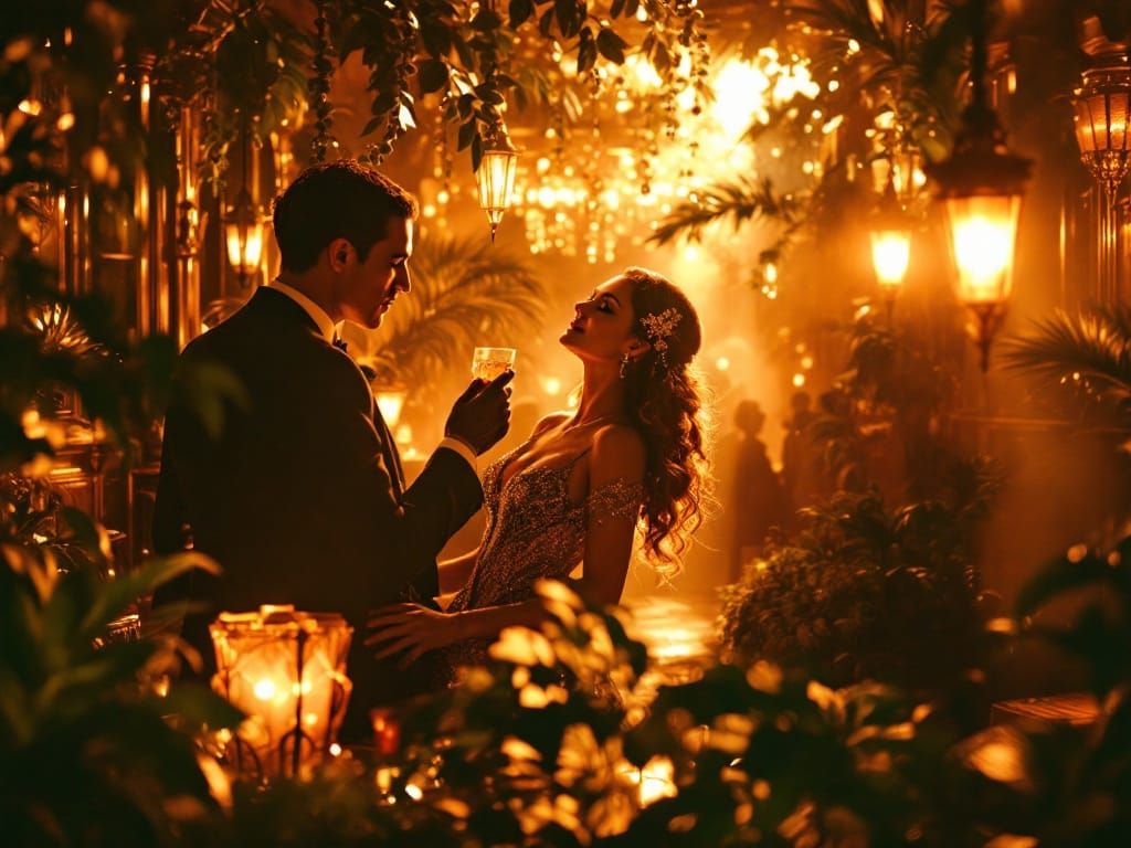 Luxurious Jazz Age Scene in Vibrant Technicolor