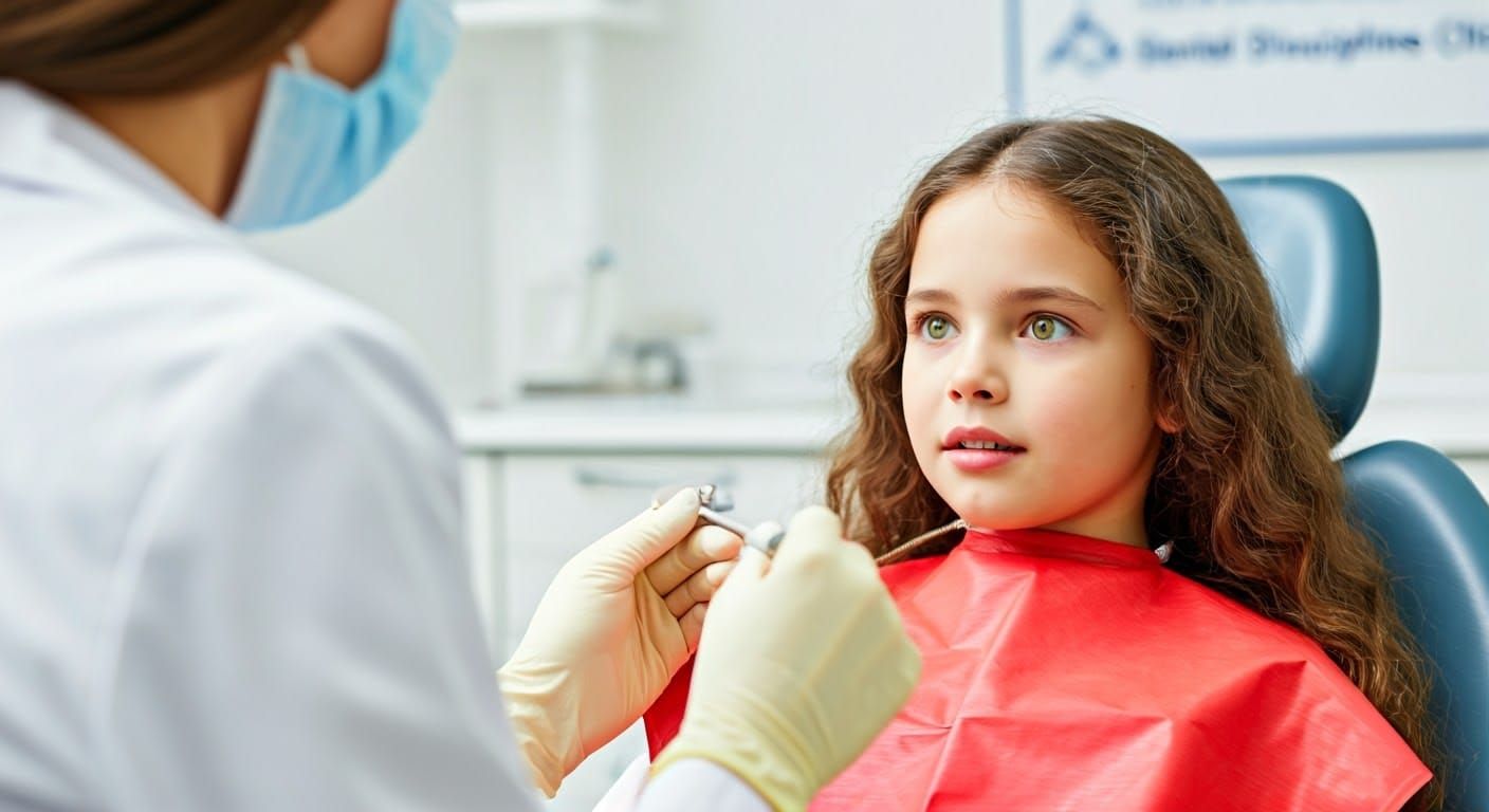 Girl's Anxious Visit to Modern Dental Clinic
