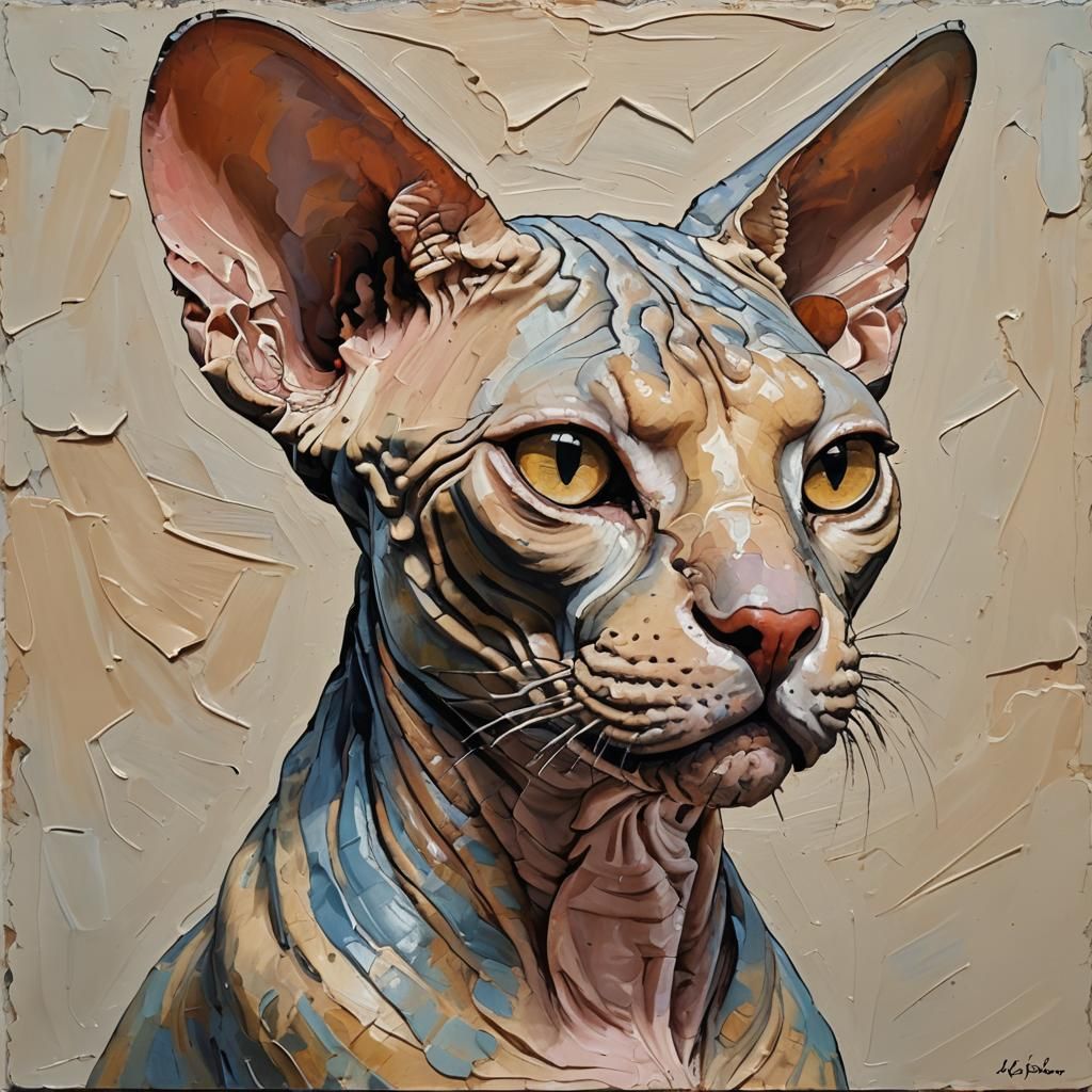 Sphinx as Impasto Painting