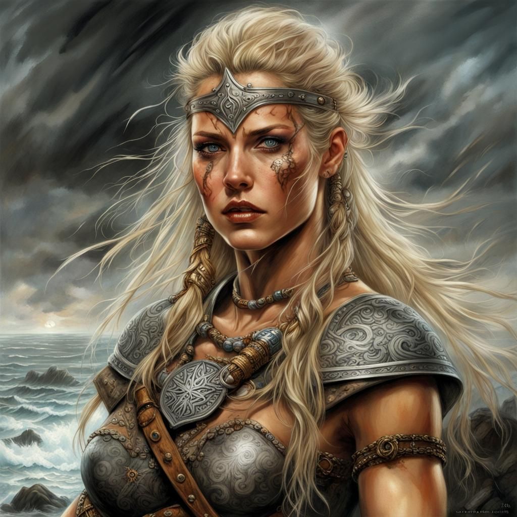 Portrait of a Viking female warrior