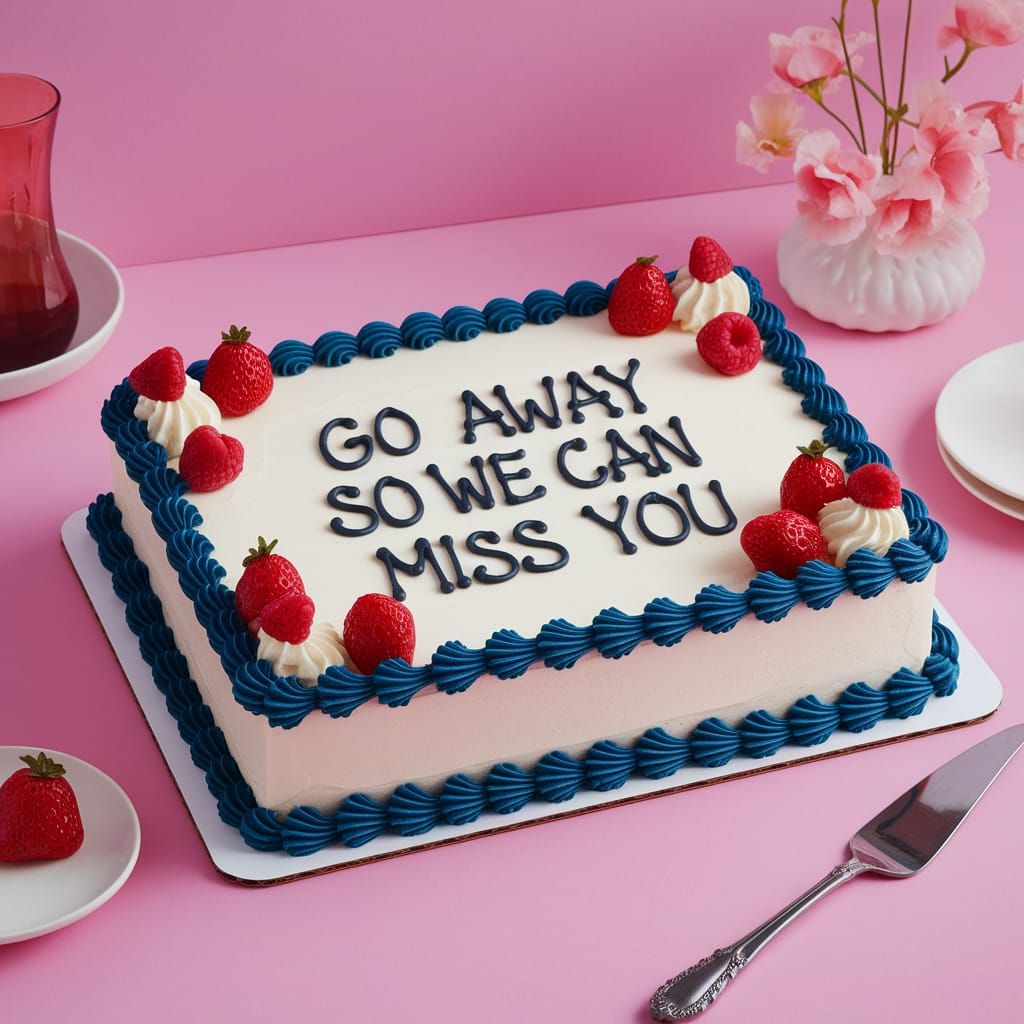Passive Aggressive Cake With Frosting Message