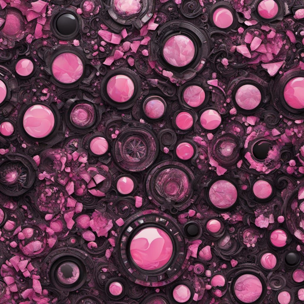 Surreal Mosaic Aetherpunk Abstract Artwork