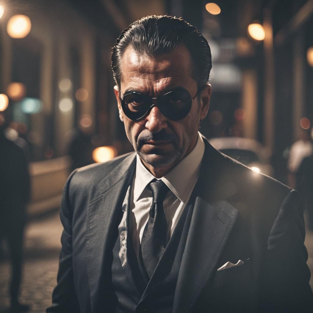 Italian Mobster in Shadows: Professional Photography