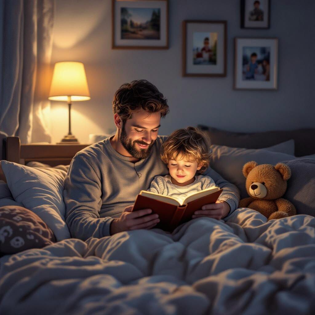 Cozy Bedtime Story Illustration