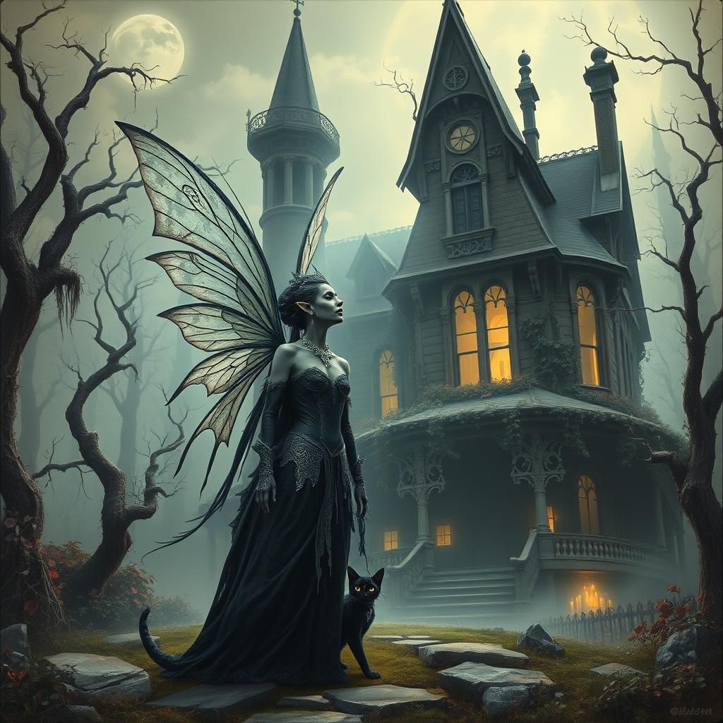 Dark Fairy Elf in Haunted Mansion