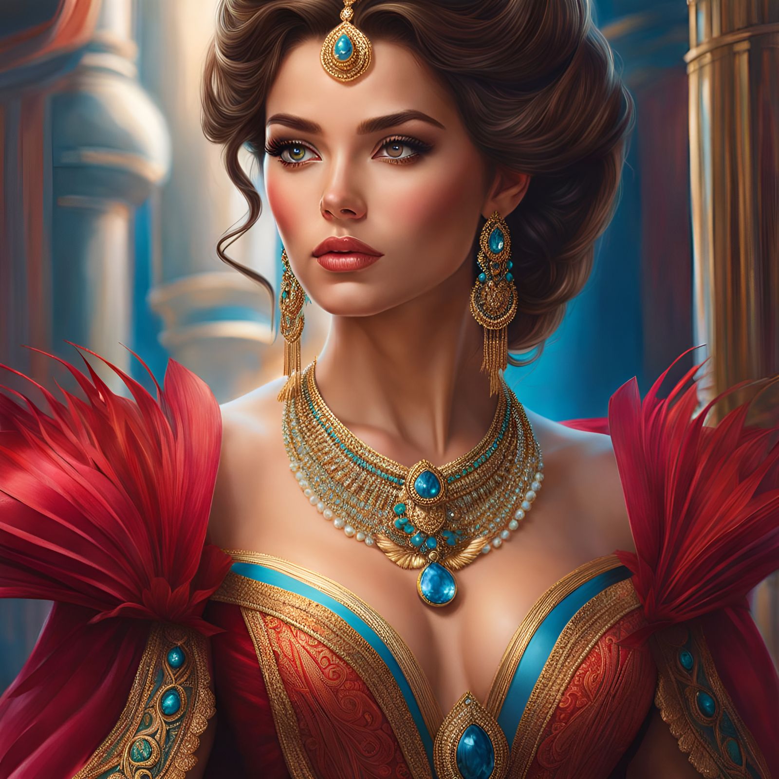 Detailed Portrait of a Gorgeous Woman in Digital Art