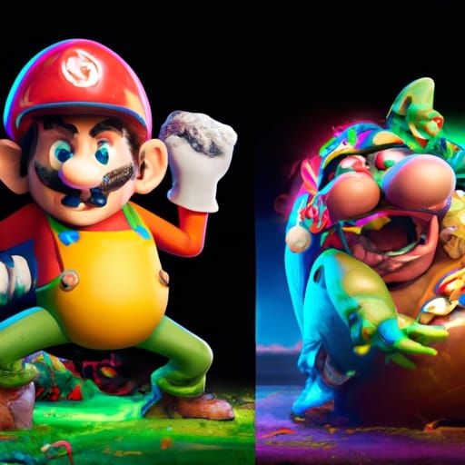 Super Mario Bros. Movie Scene in 3D Digital Art