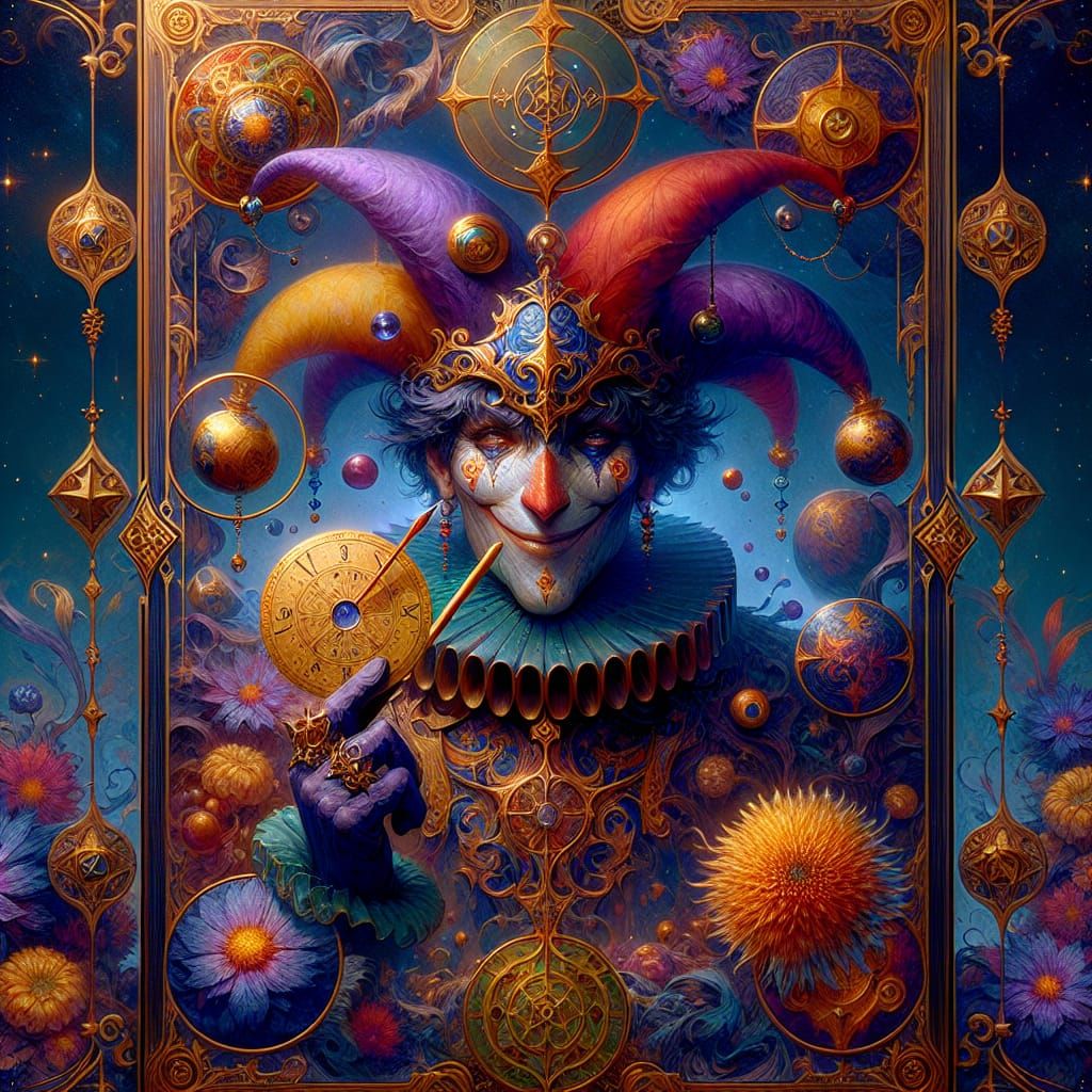 The Fool Tarot Card: Detailed Matte Painting