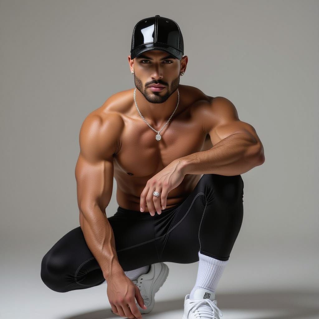 Male Athlete in Studio: Hyperrealistic Photography