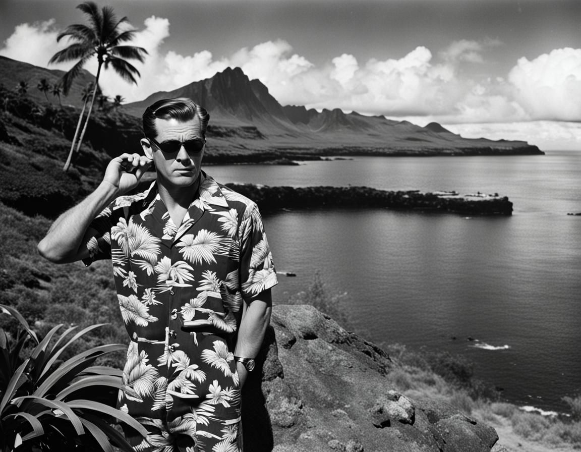 Hawaiian Shirt Detective in Island Noir Style