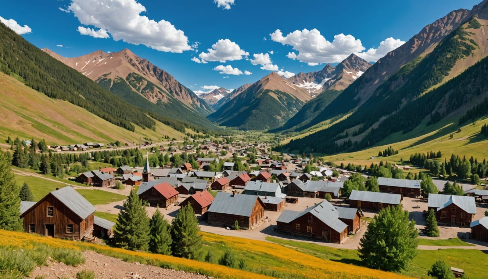Colorado Mountains Meet Vibrant Summer Skies in 1888