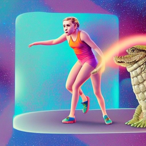 Kiernan Shipka wrestling an alligator that stole her muffin....