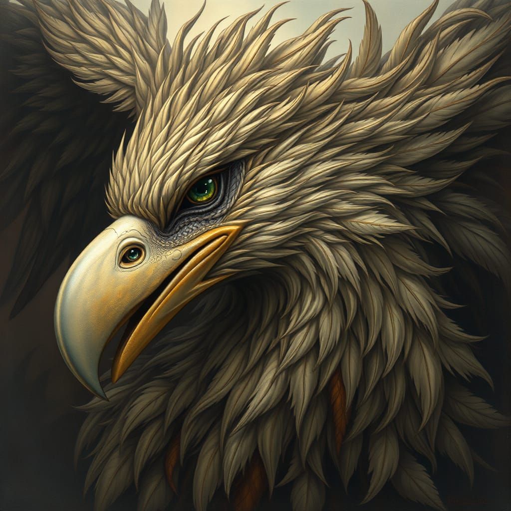 Majestic Griffin in High-Fantasy Detail