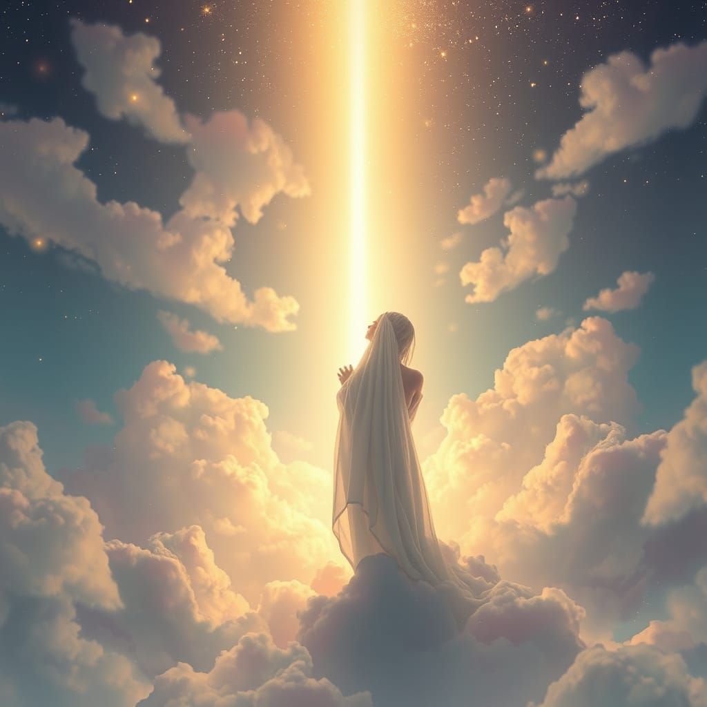 Celestial Figure in Ethereal Dreamscape