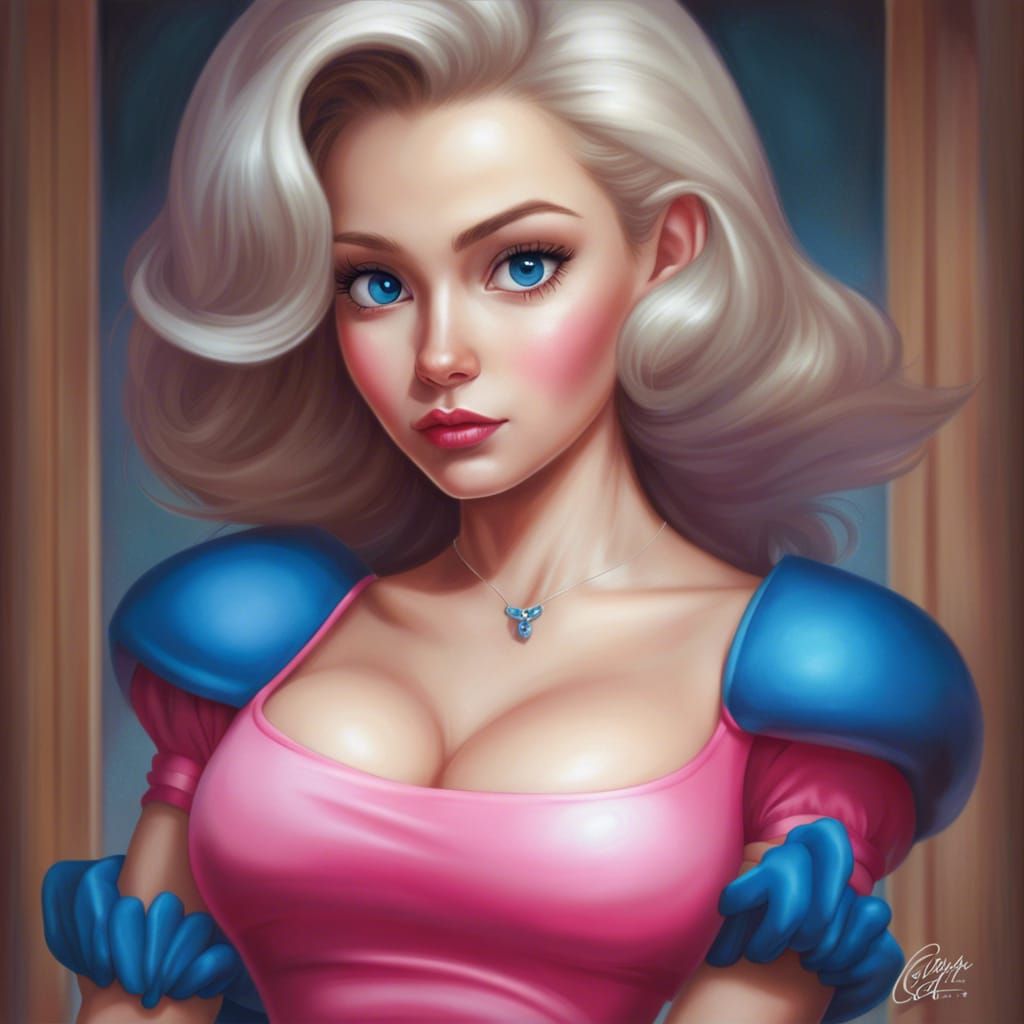 Punkabilly Snow White Portrait in Photorealistic Style