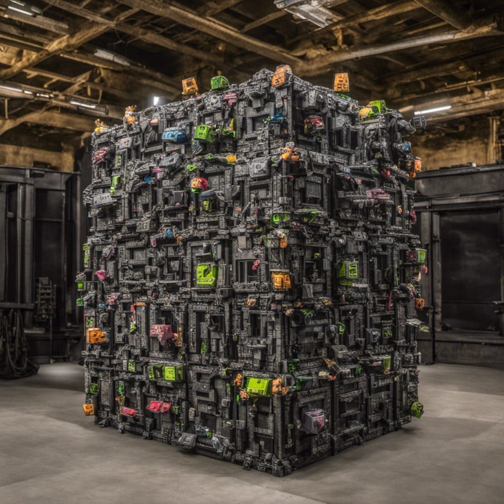 Borg Cube with Flying Muppets