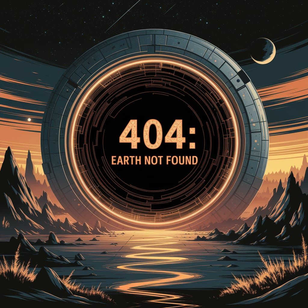 Stargate Under Starlit Sky in Digital Painting