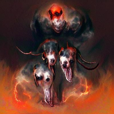 AI-Generated Hell Hound Image