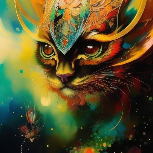 Explosive Alcohol Ink Splatter Poster Art