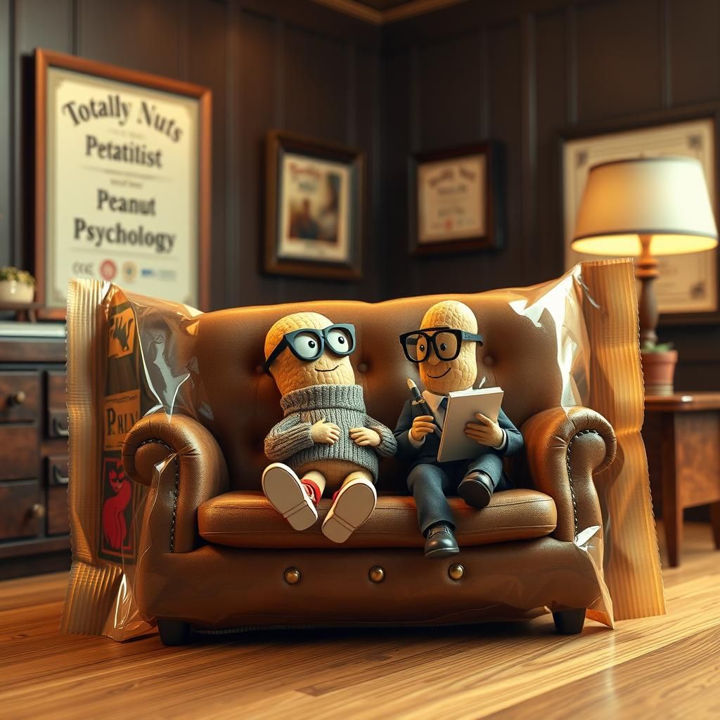 Vintage Peanut Package in Wes Anderson Style