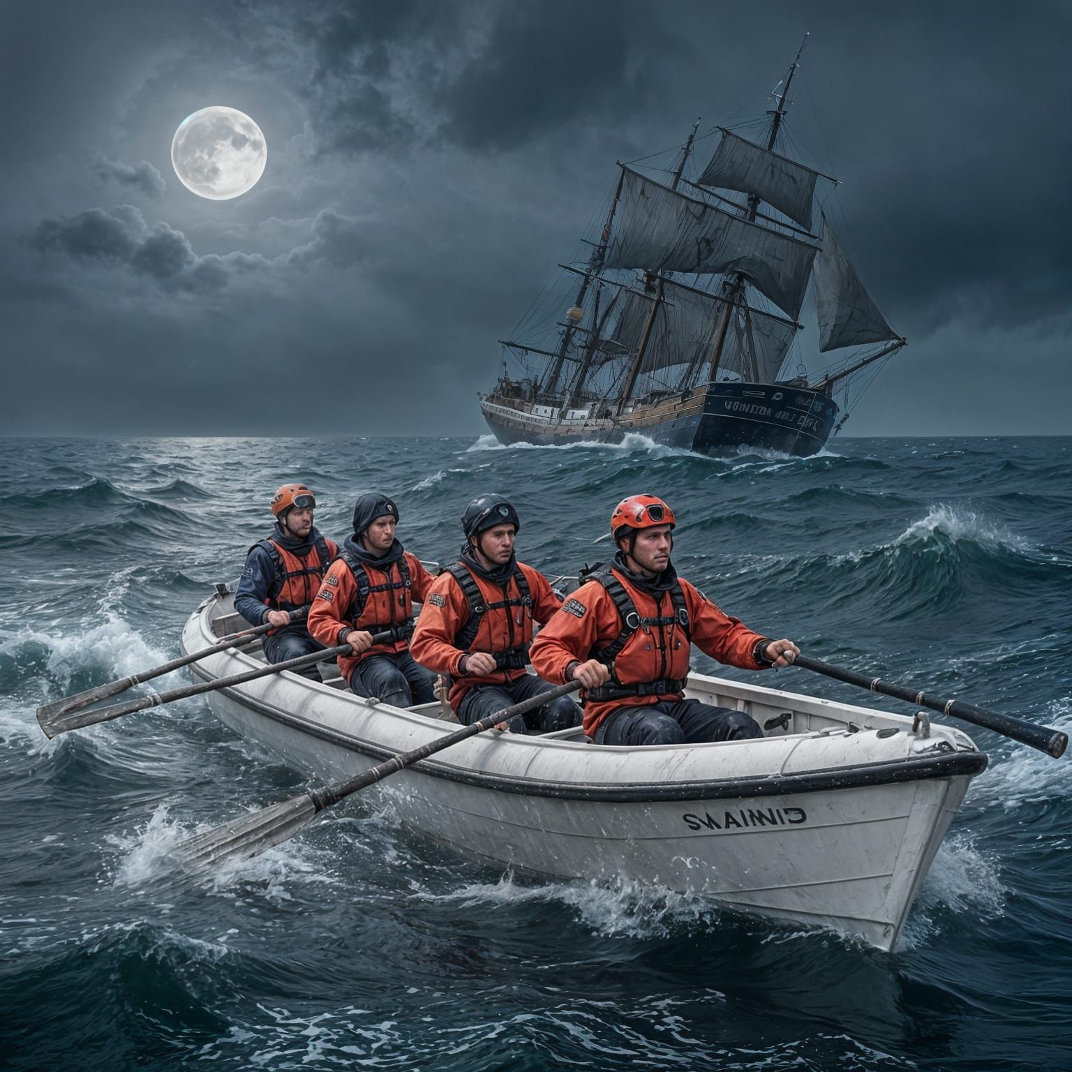 Sailors Brave Stormy Seas on Maritime Rescue Mission