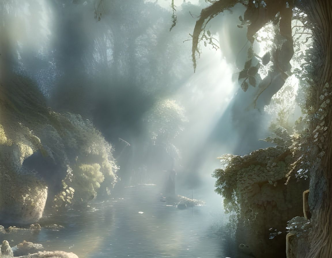 Modern Watercolor Paintings Exhibition with Iridescent Highl...