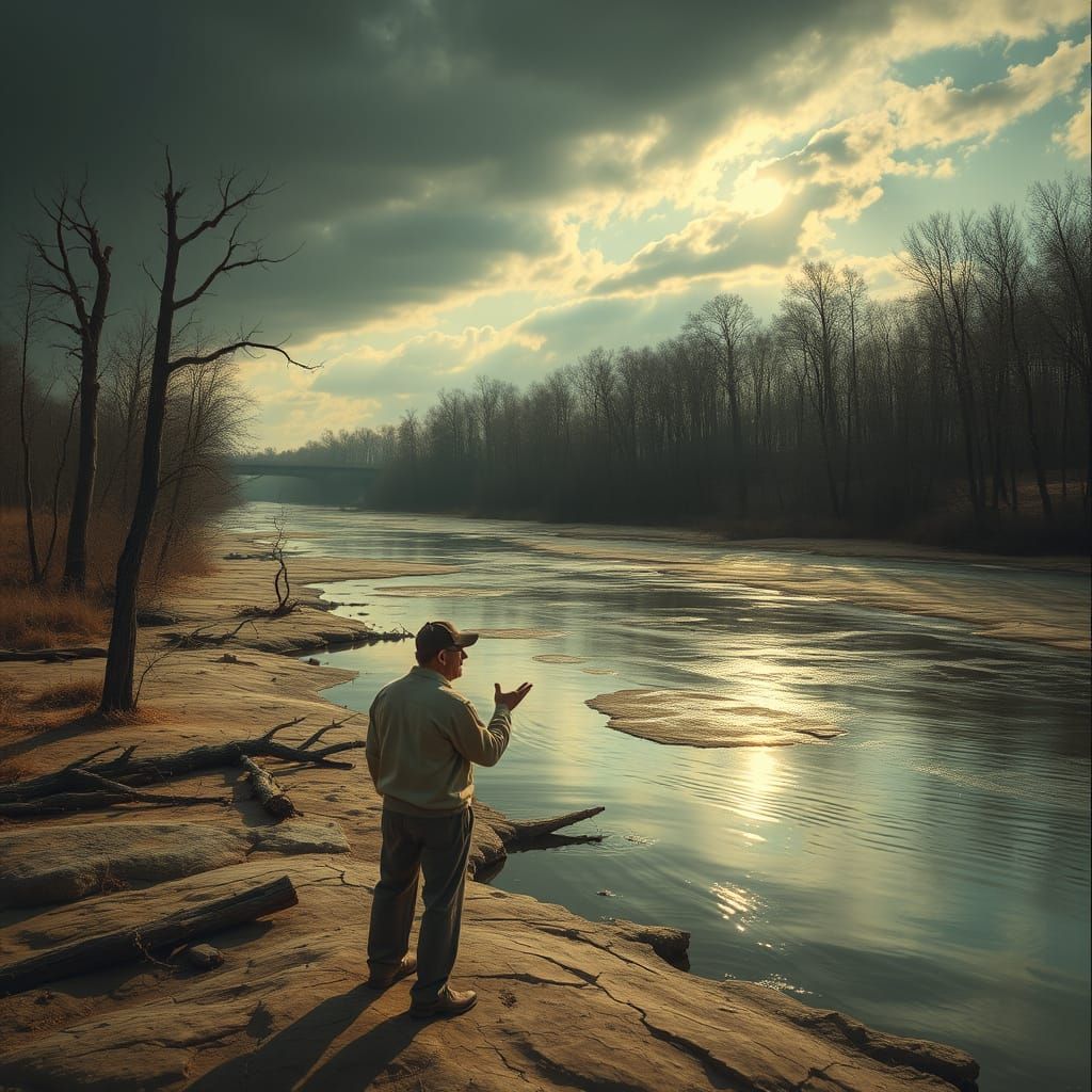 Preacher Warns of End Times as Mississippi River Dries
