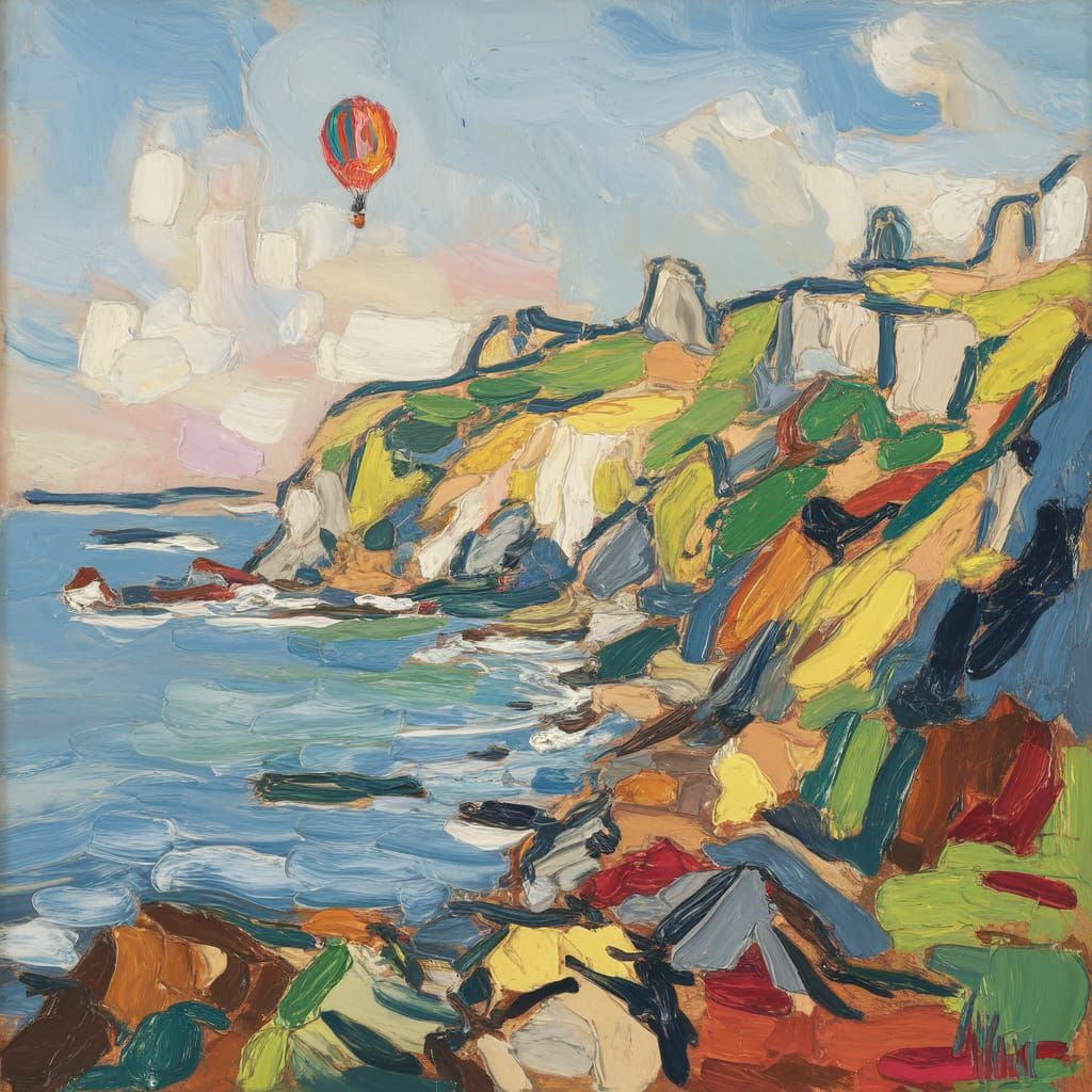 Coastal Landscape with Balloon