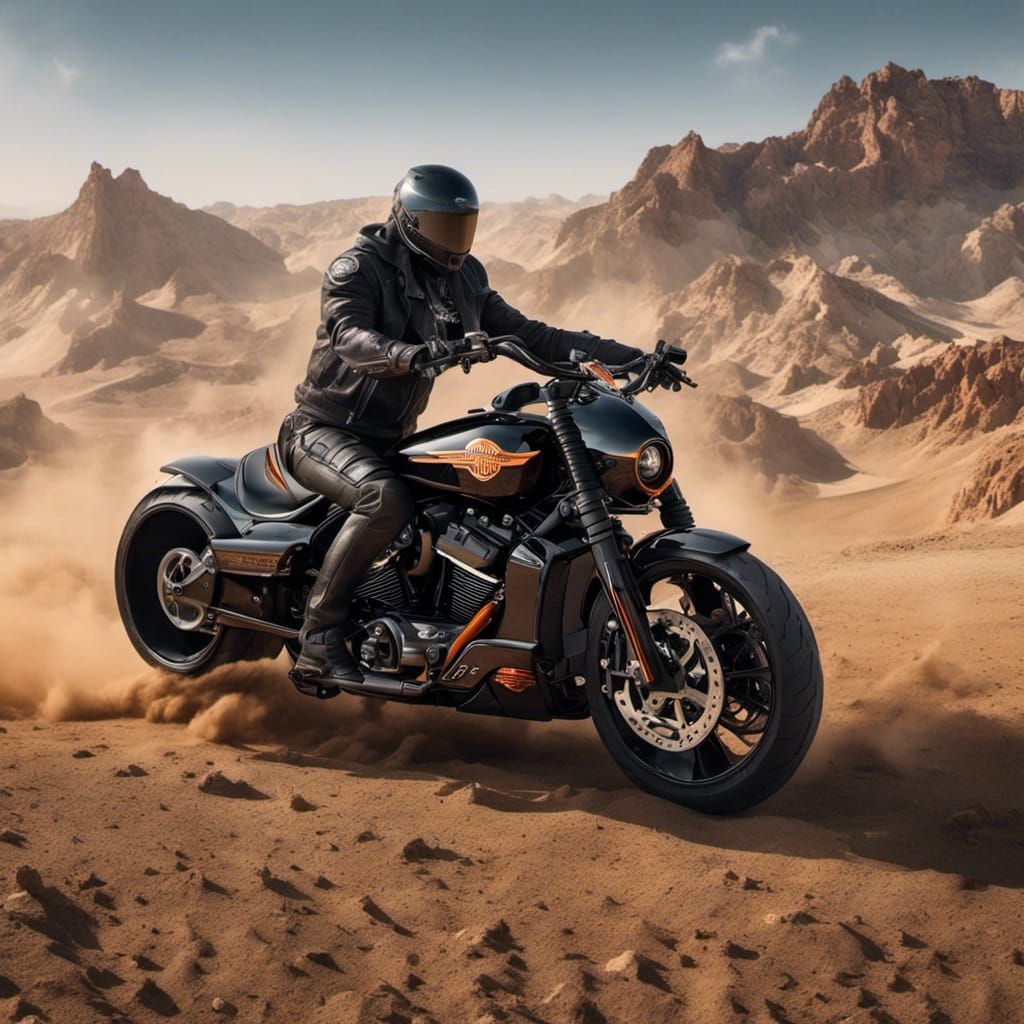 Harley Davidson of the Year 2050: Hyperrealistic Concept