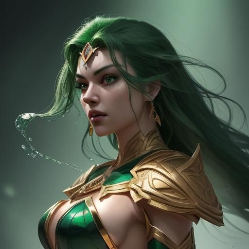 Emerald Rings and Gold Splash Art