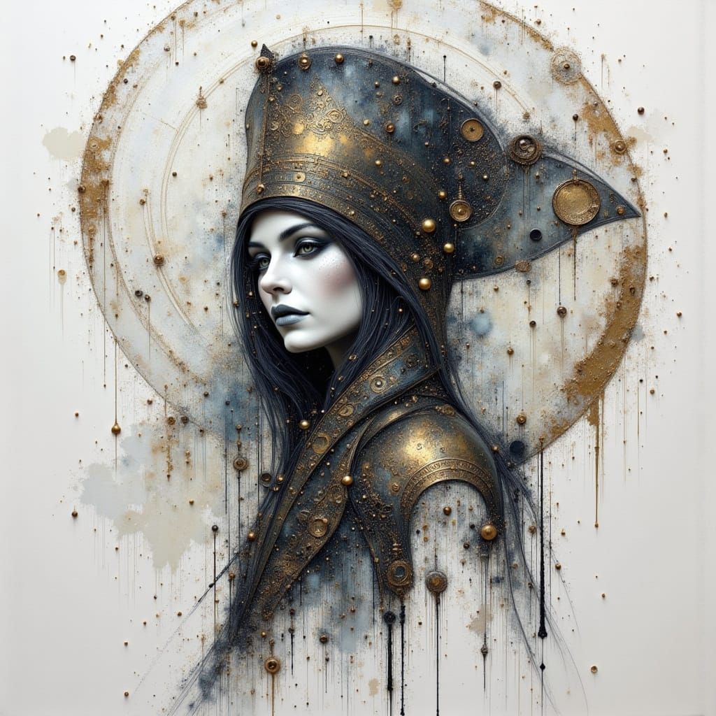 Pirate Portrait in Ink and Charcoal Style