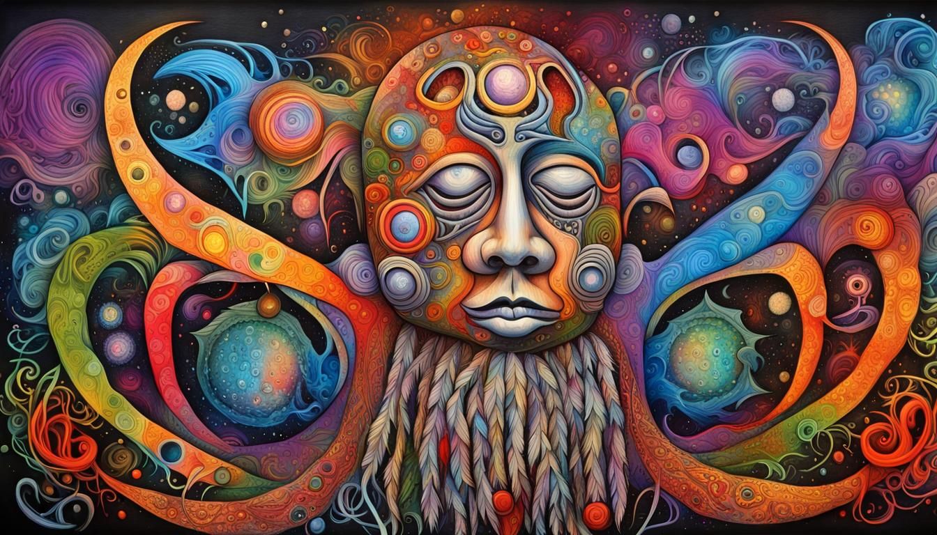 Polychromatic Graffiti Art: Anthropomorphic Dream of Love