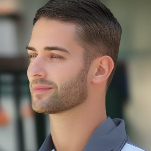 Portrait of a Handsome Clean-Shaven Man