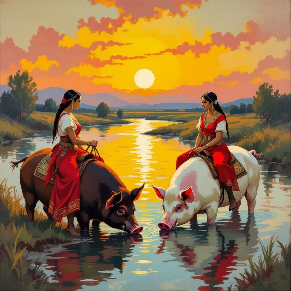 Warrior Maidens and Pigs at Dawn: Modernist Painting