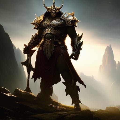 Intricate Minotaur in Dark Fantasy Style