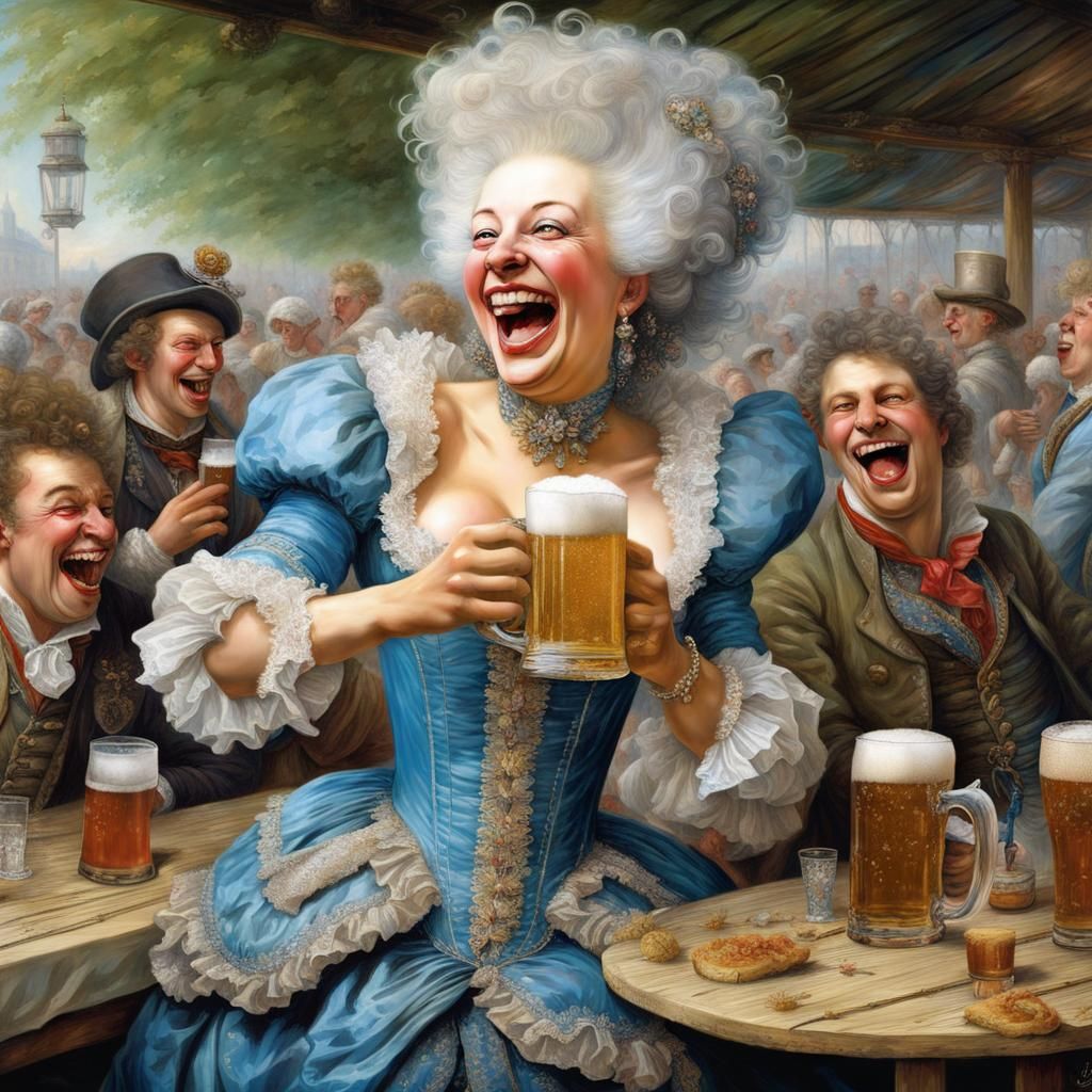 Marie Antoinette Cheers at a Beer Festival