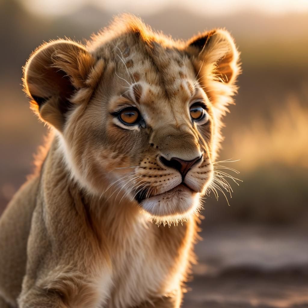 Disney's Baby Simba at Sunset: Professional Photography
