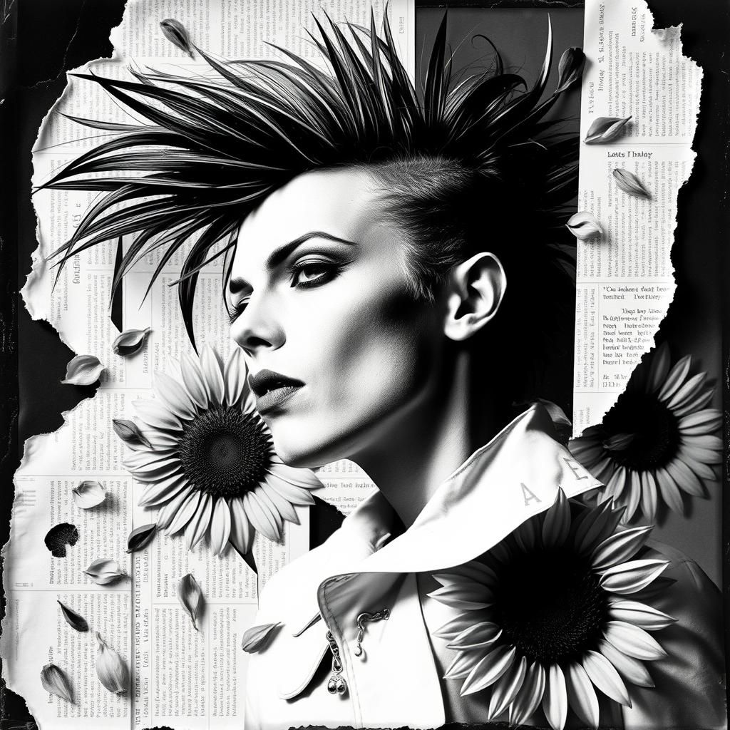 Surreal Androgynous Figure in Black and White Photogram