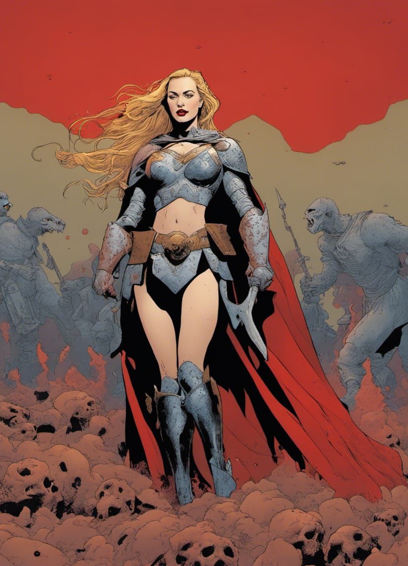 Norse Goddess of War in Comic Book Art
