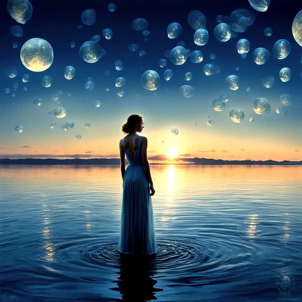 Serenity at Nighttime with Majestic Jellyfish