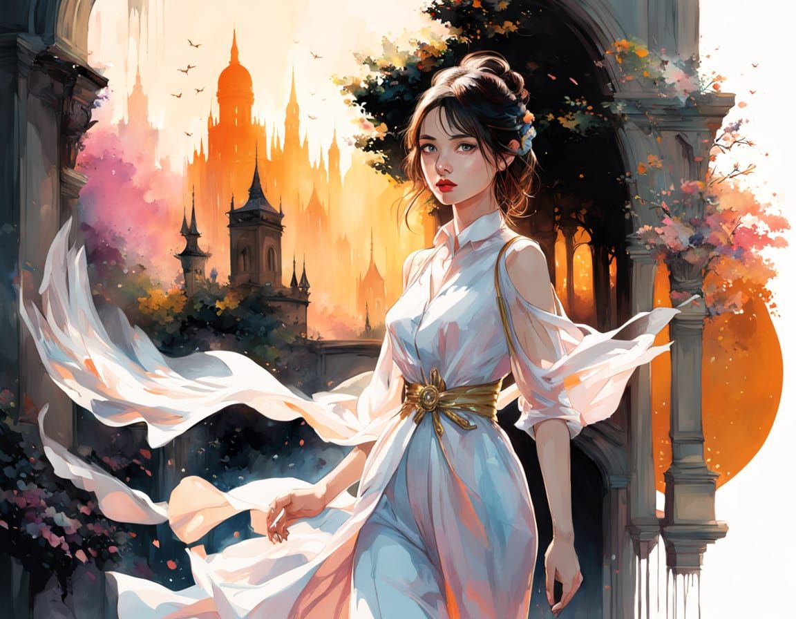 Breathtaking Portal to Another World in Watercolor Style