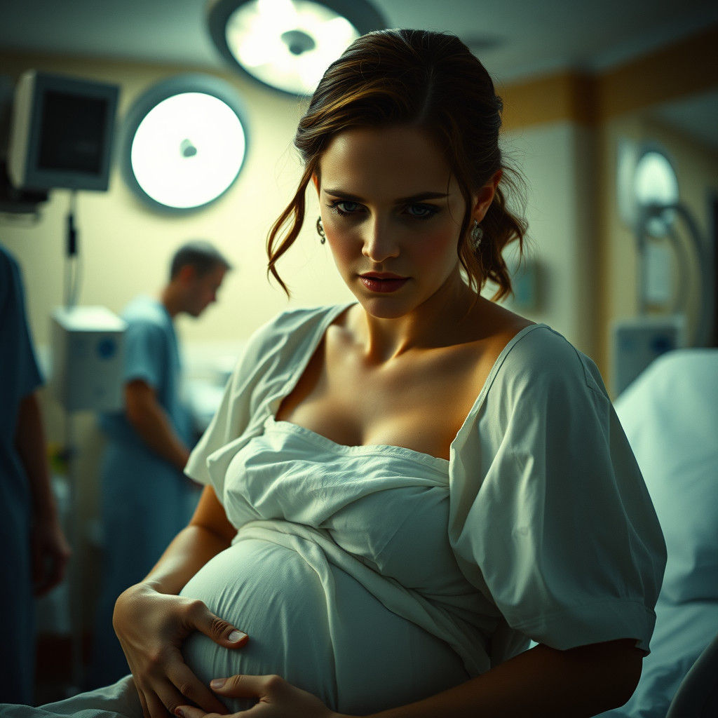 Cinematic Image: Emma Watson Giving Birth in Hospital