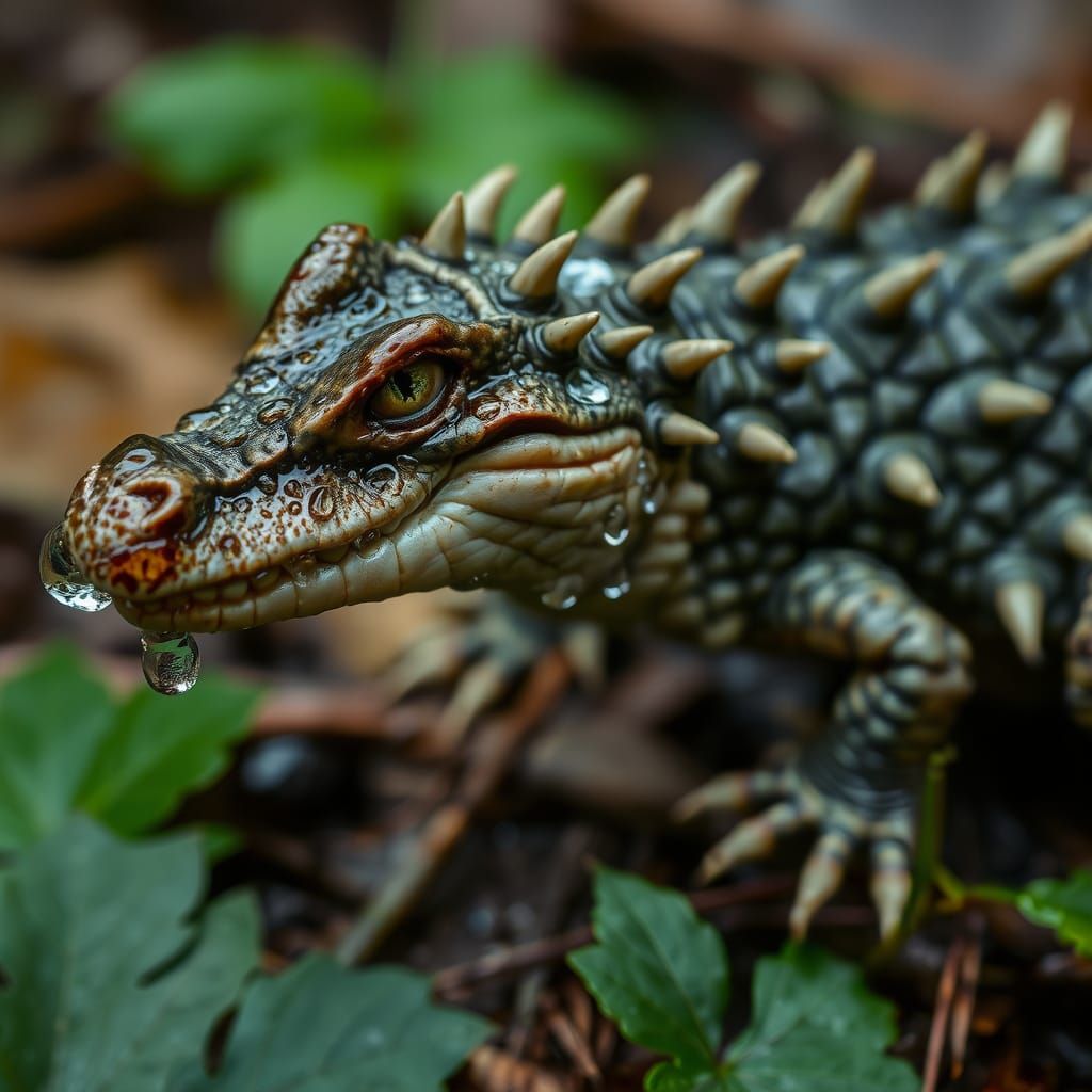 Mysterious Dragon-Crocodile Hybrid Emerges from Rainy Forest...