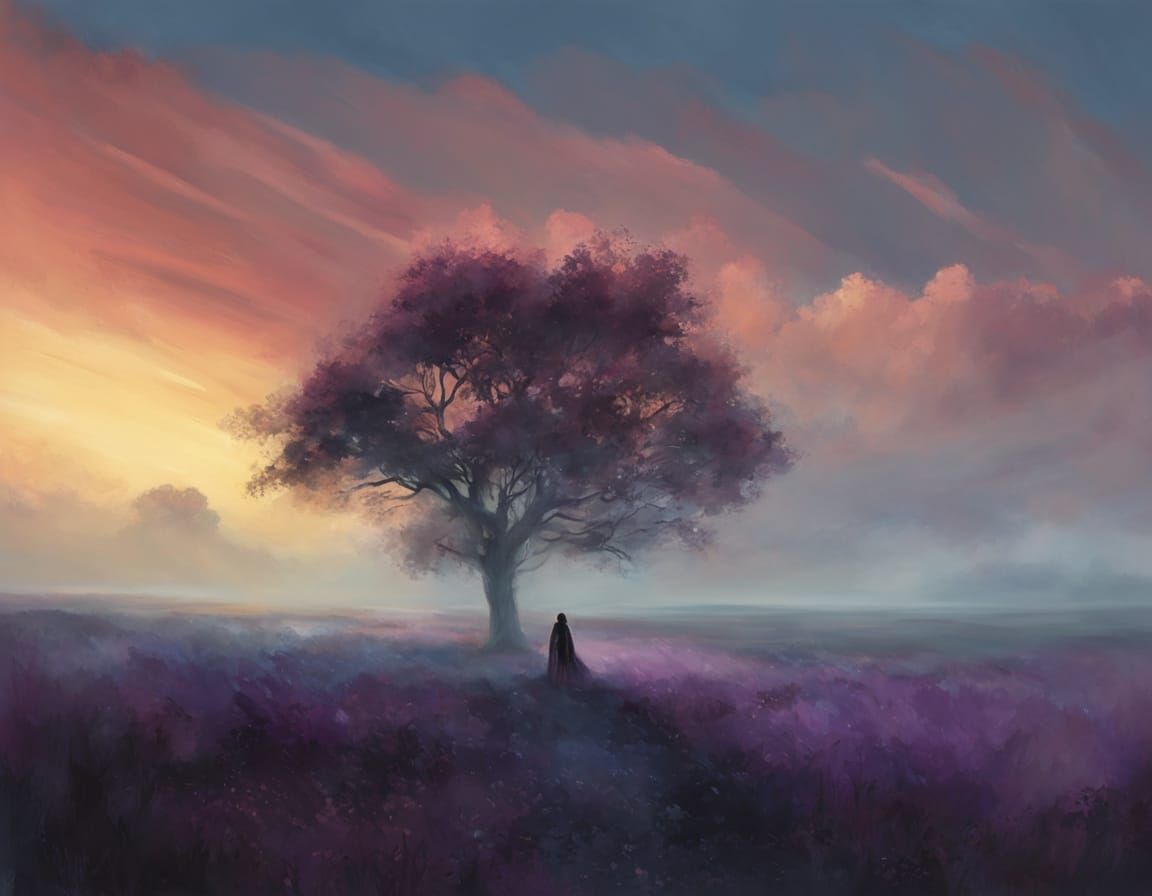Ethereal Landscape in Oil Painting Style